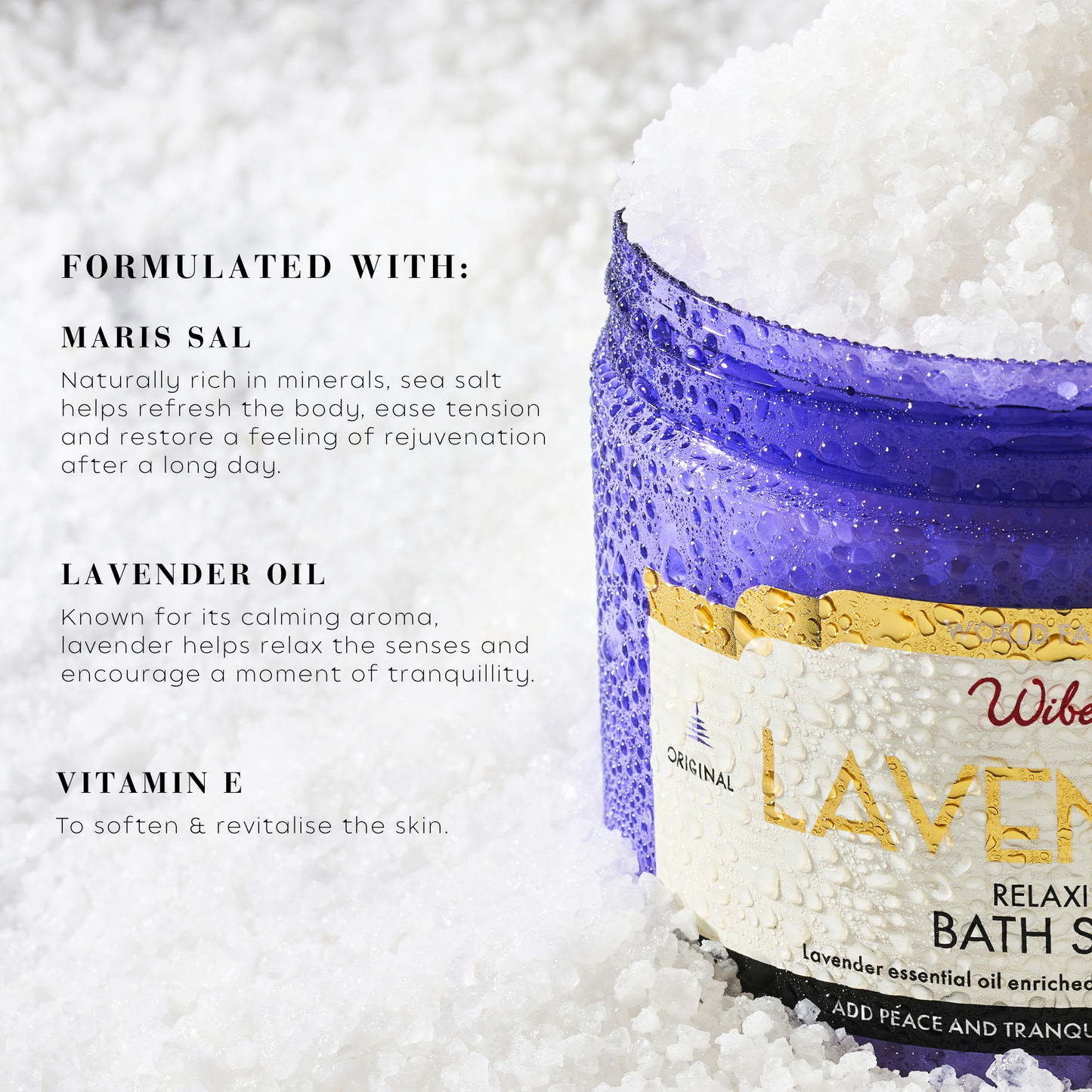 Wiberg's Lavender Relaxing Bath Salts - Wibergs