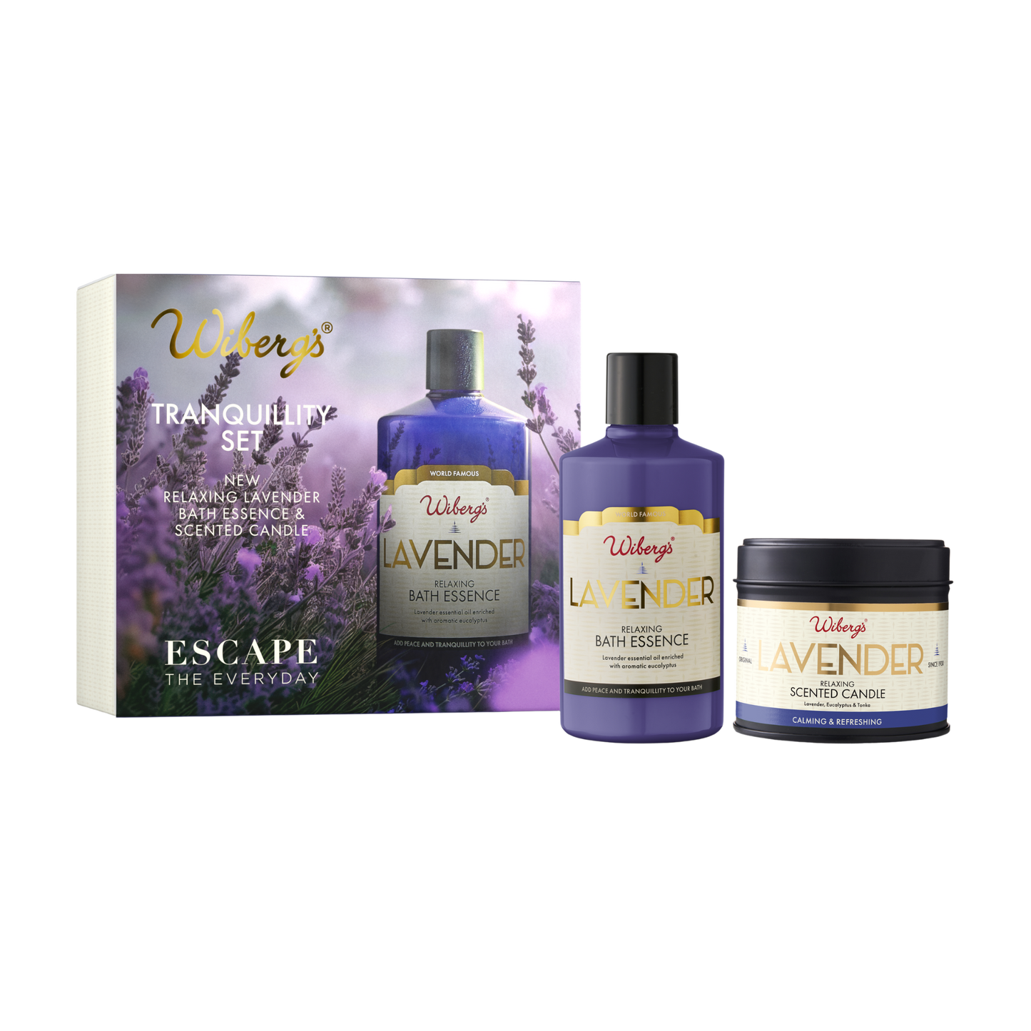Tranquility Set – Lavender Bath Essence & Candle - Wibergs