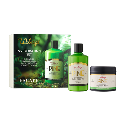 Invigorating Set – Pine Bath Essence & Candle - Wibergs