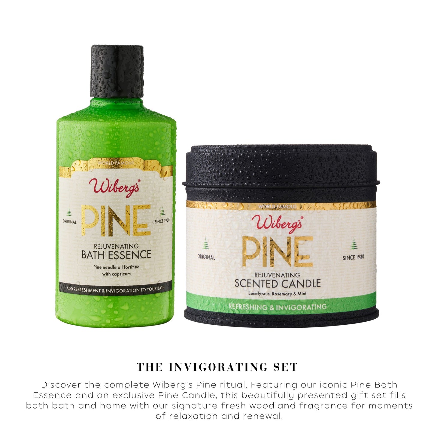 Invigorating Set – Pine Bath Essence & Candle
