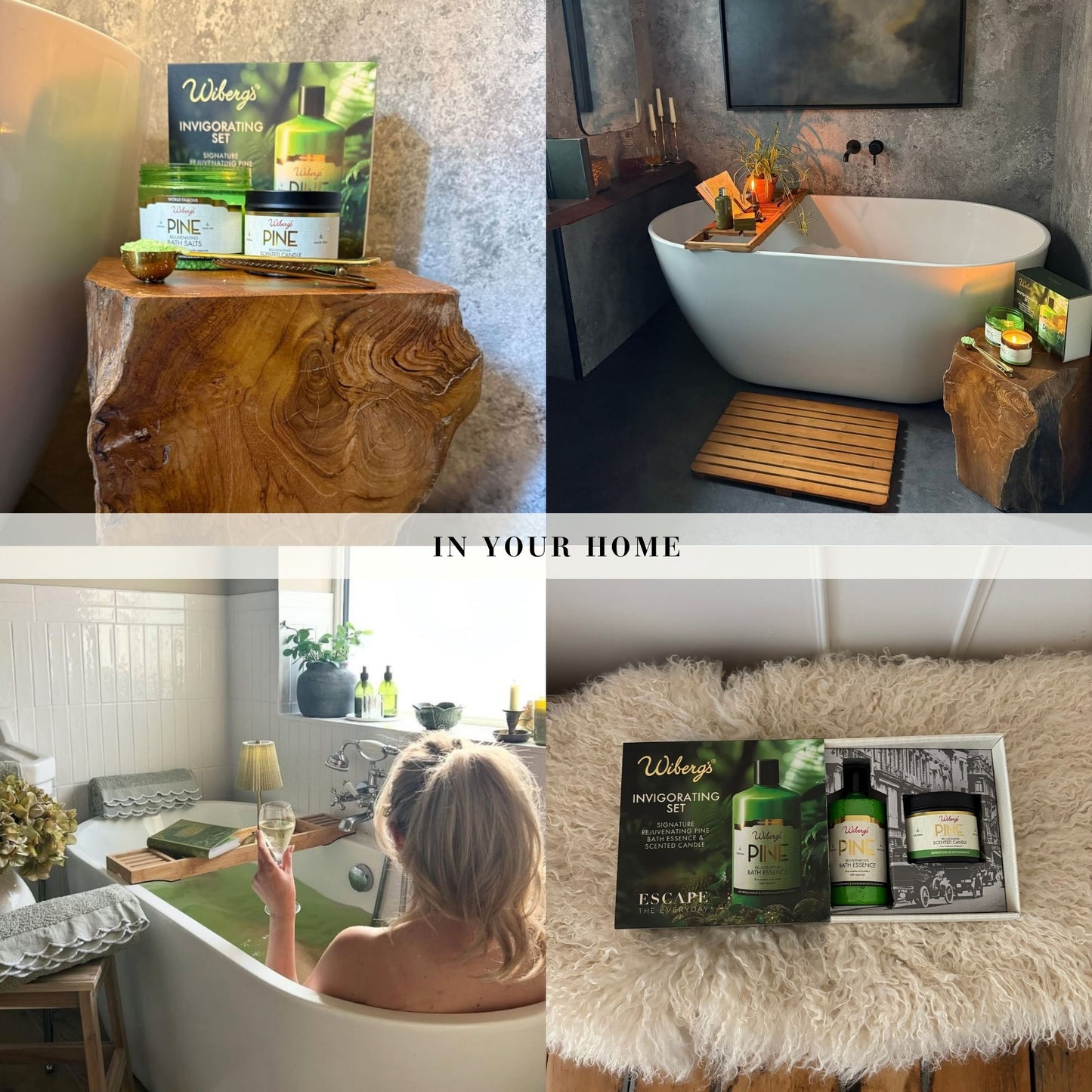 Invigorating Set – Pine Bath Essence & Candle