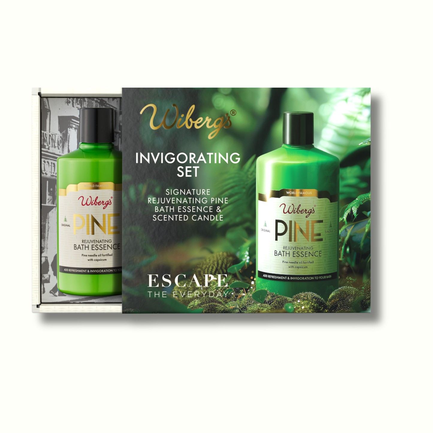 Invigorating Set – Pine Bath Essence & Candle - Wibergs